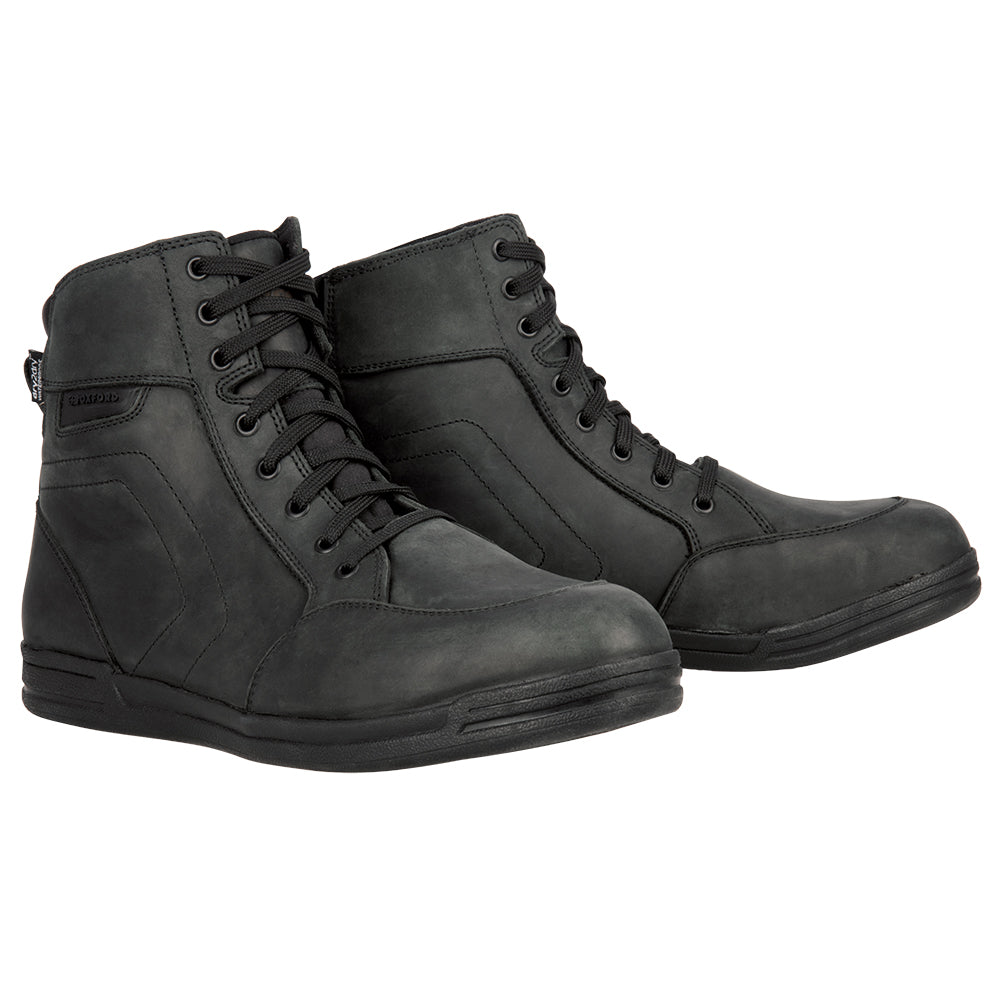 Oxford Kickback All Weather Boots Black FREE 1 YEAR Returns, FREE UK Delivery | ThrottleChimp