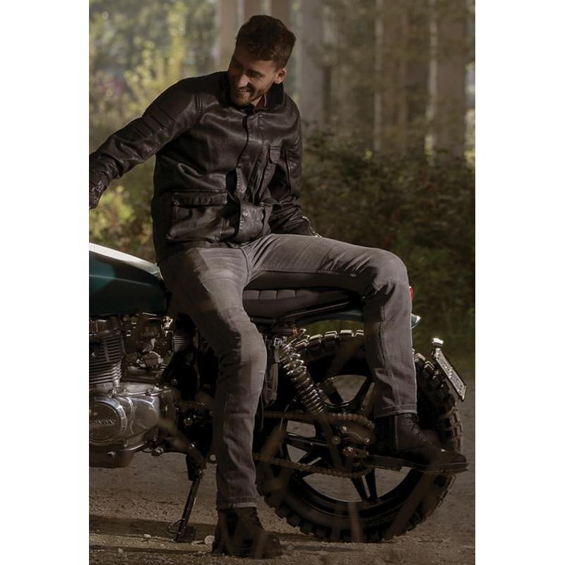 PMJ Legend Cafe Racer Denim Jeans Grey FREE 1 YEAR Returns, FREE UK Delivery | ThrottleChimp