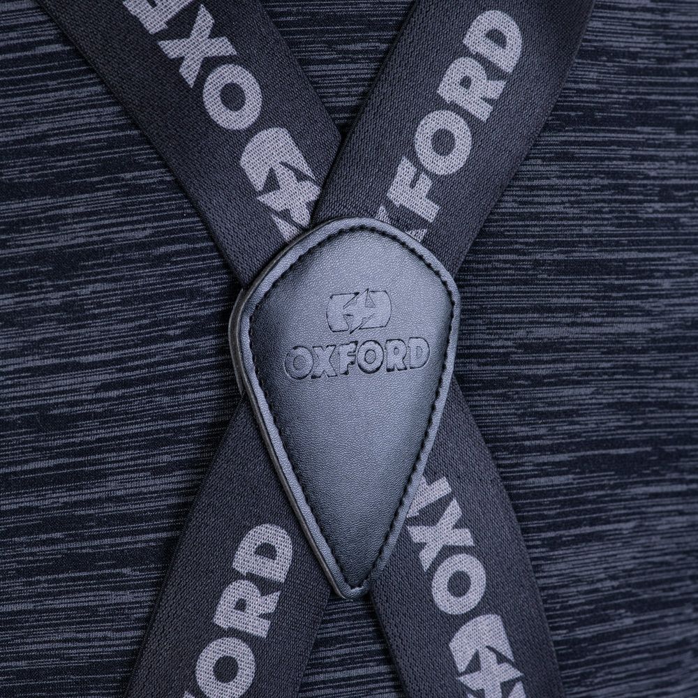 Oxford Riggers Trousers Braces Oxford Logo Black / Grey FREE 1 YEAR Returns, FREE UK Delivery | ThrottleChimp