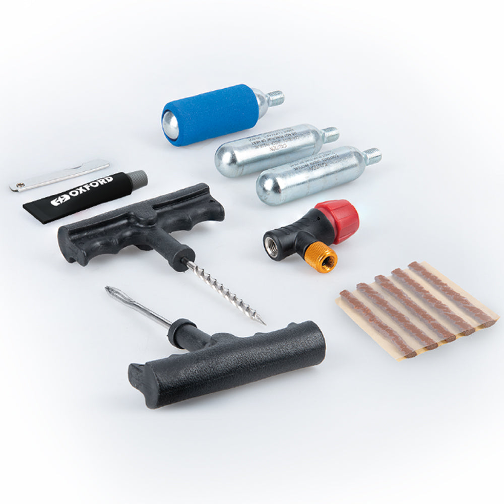 Oxford CO2 Tyre Repair Kit 1 FREE 1 YEAR Returns, FREE UK Delivery | ThrottleChimp