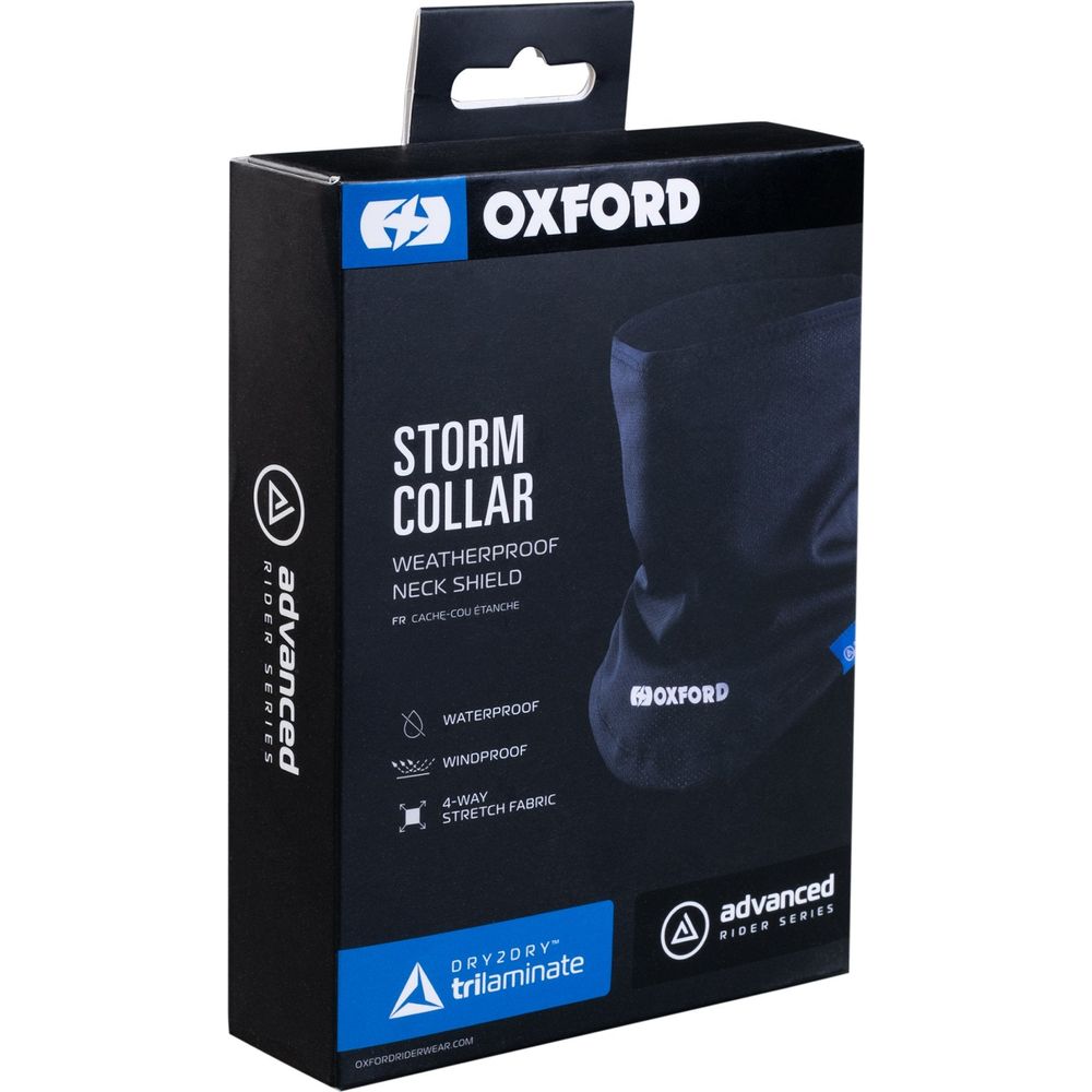 Oxford Advanced Storm Collar Neck Shield Black FREE 1 YEAR Returns, FREE UK Delivery | ThrottleChimp