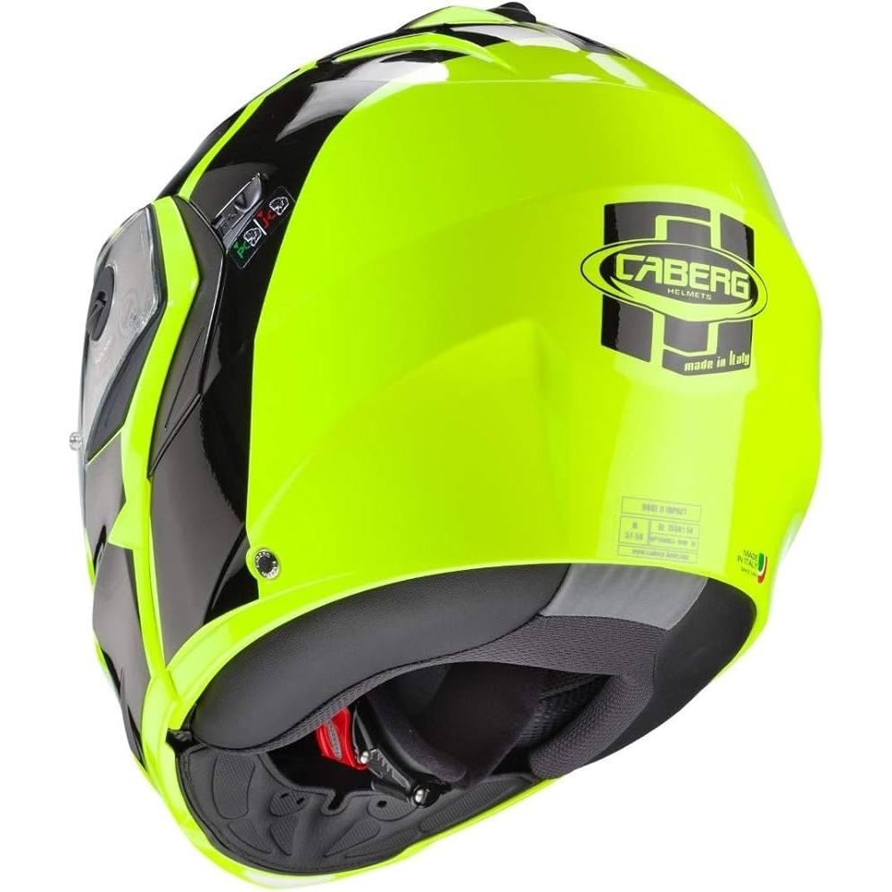 Caberg Duke 2 Impact Flip-Up Helmet Fluo Yellow / Black FREE 1 YEAR Returns, FREE UK Delivery | ThrottleChimp