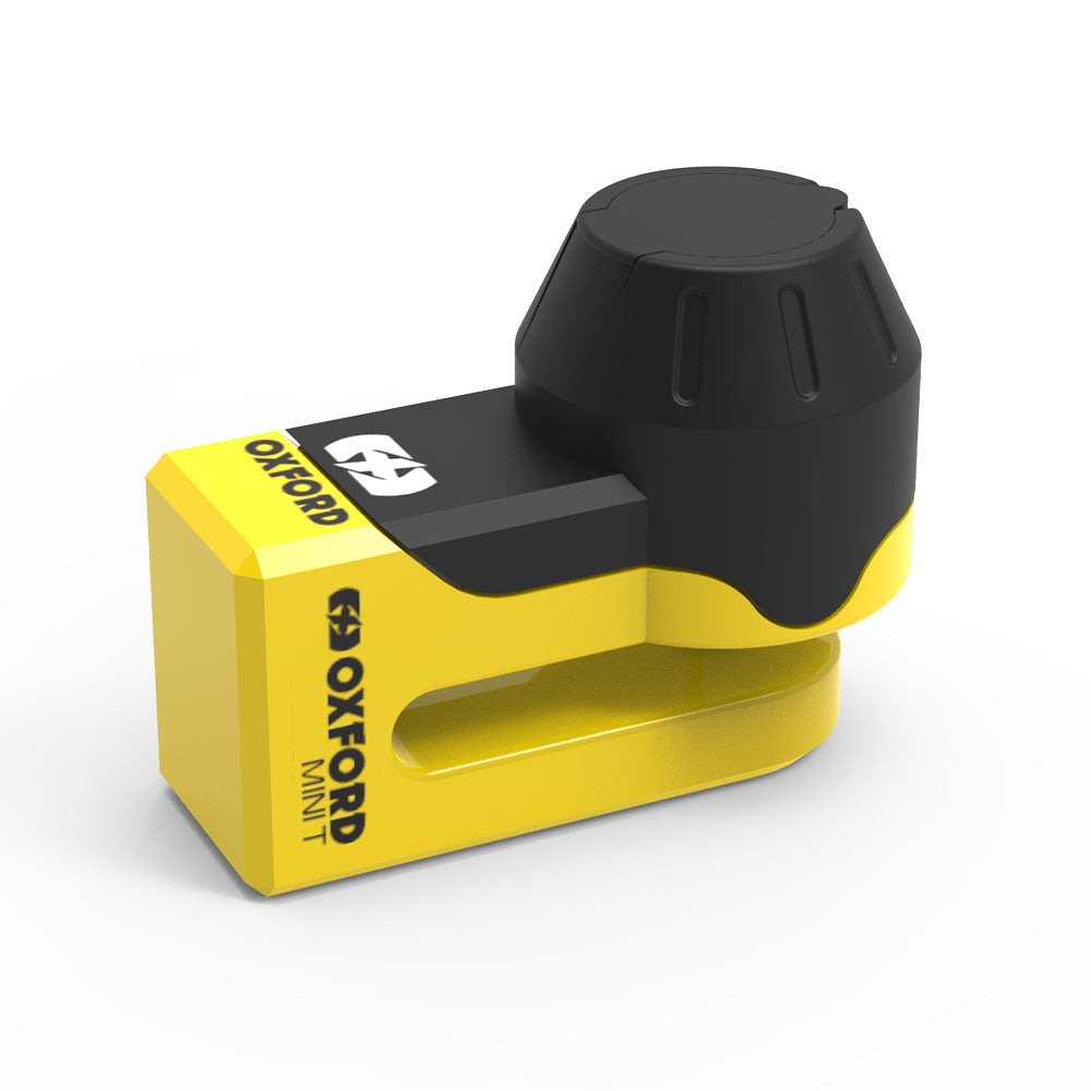 Oxford Mini T Disc Lock Yellow FREE 1 YEAR Returns, FREE UK Delivery | ThrottleChimp