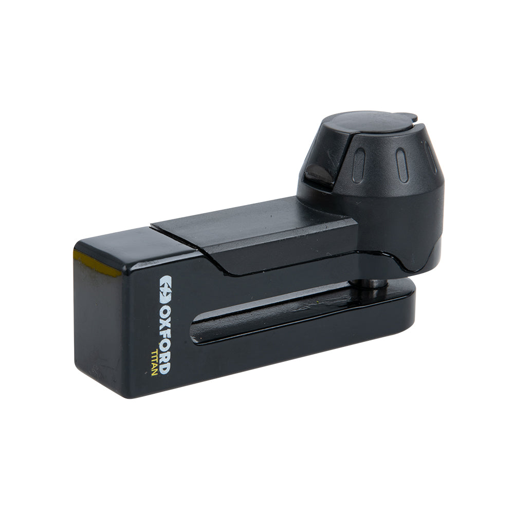 Oxford Titan Disc Lock Black With 10mm Pin Including Pouch FREE 1 YEAR Returns, FREE UK Delivery | ThrottleChimp