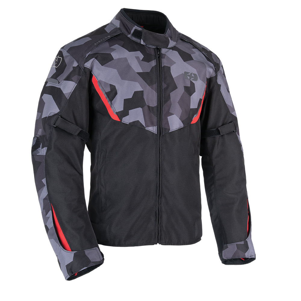 Oxford Delta 1.0 Textile Jacket Camo Grey / Black FREE 1 YEAR Returns, FREE UK Delivery | ThrottleChimp