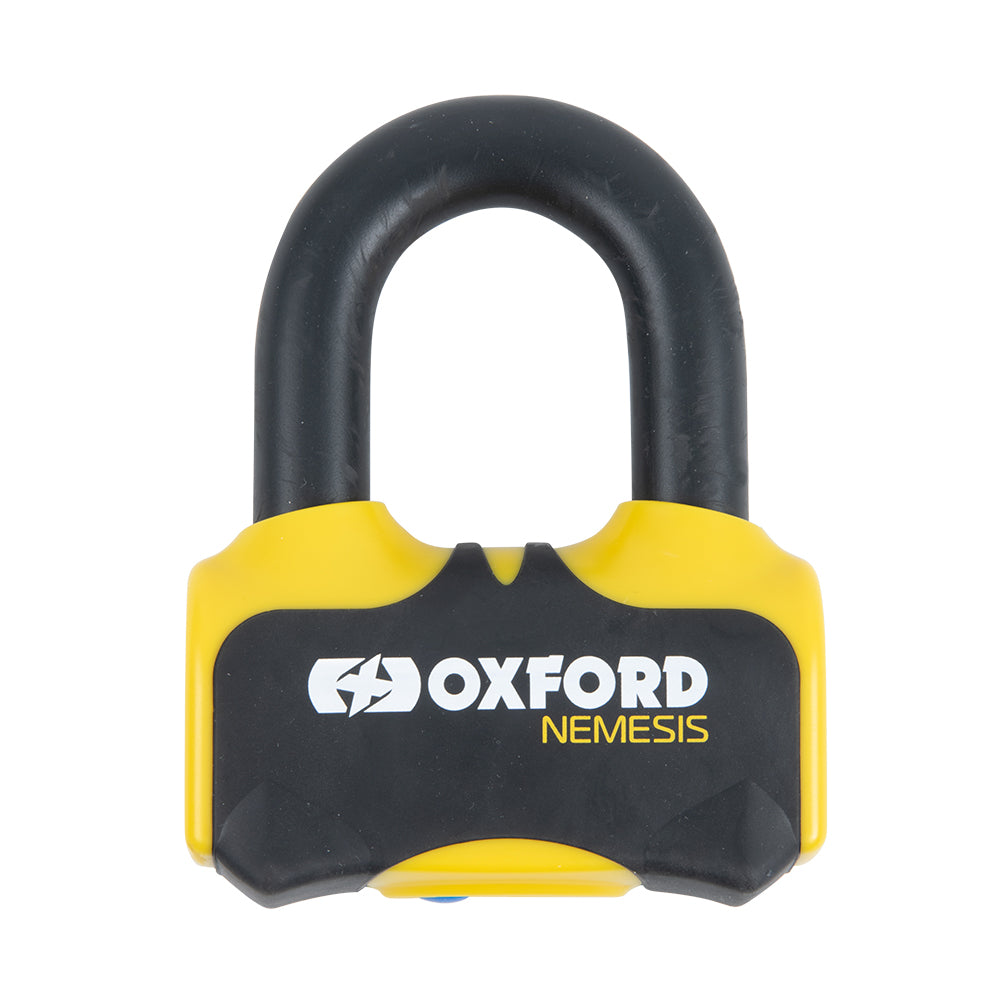 Oxford Nemesis Disc Lock Yellow / Black - 16mm FREE 1 YEAR Returns, FREE UK Delivery | ThrottleChimp