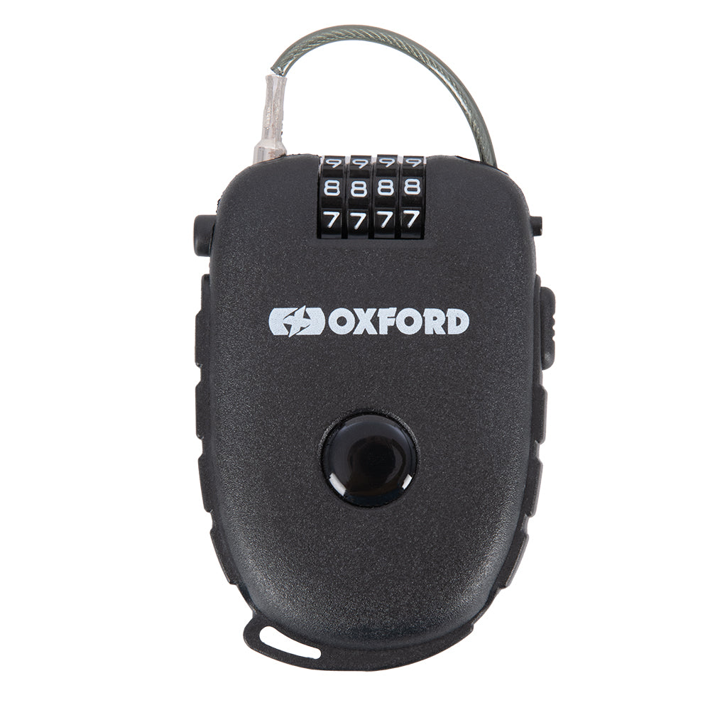 Oxford Retra Lock Cable Black - 75cm FREE 1 YEAR Returns, FREE UK Delivery | ThrottleChimp