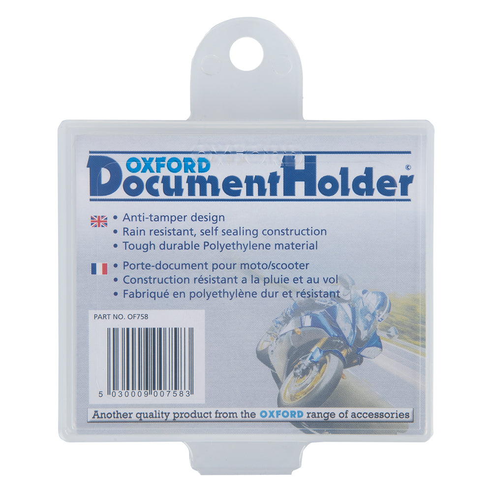 Oxford Plastic Insurance Square Slip Holder FREE 1 YEAR Returns, FREE UK Delivery | ThrottleChimp