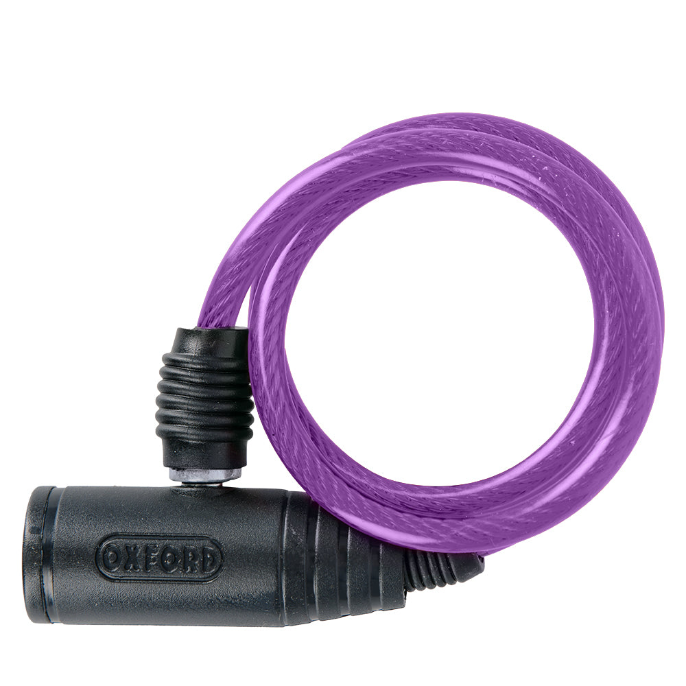 Oxford Bumper Cable Lock Purple - 600 mm x 6 mm FREE 1 YEAR Returns, FREE UK Delivery | ThrottleChimp