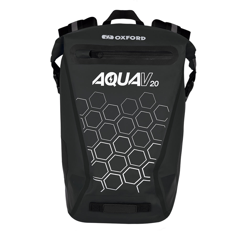Oxford Aqua V20 Waterproof Backpack Black - 20 Litres FREE 1 YEAR Returns, FREE UK Delivery | ThrottleChimp
