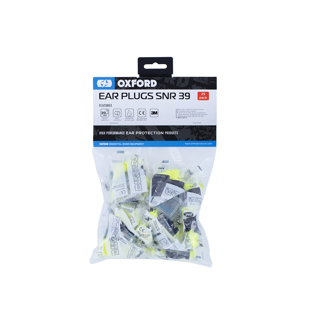 Oxford Ear Plugs SNR39 - Pairs Of 25 FREE 1 YEAR Returns, FREE UK Delivery | ThrottleChimp