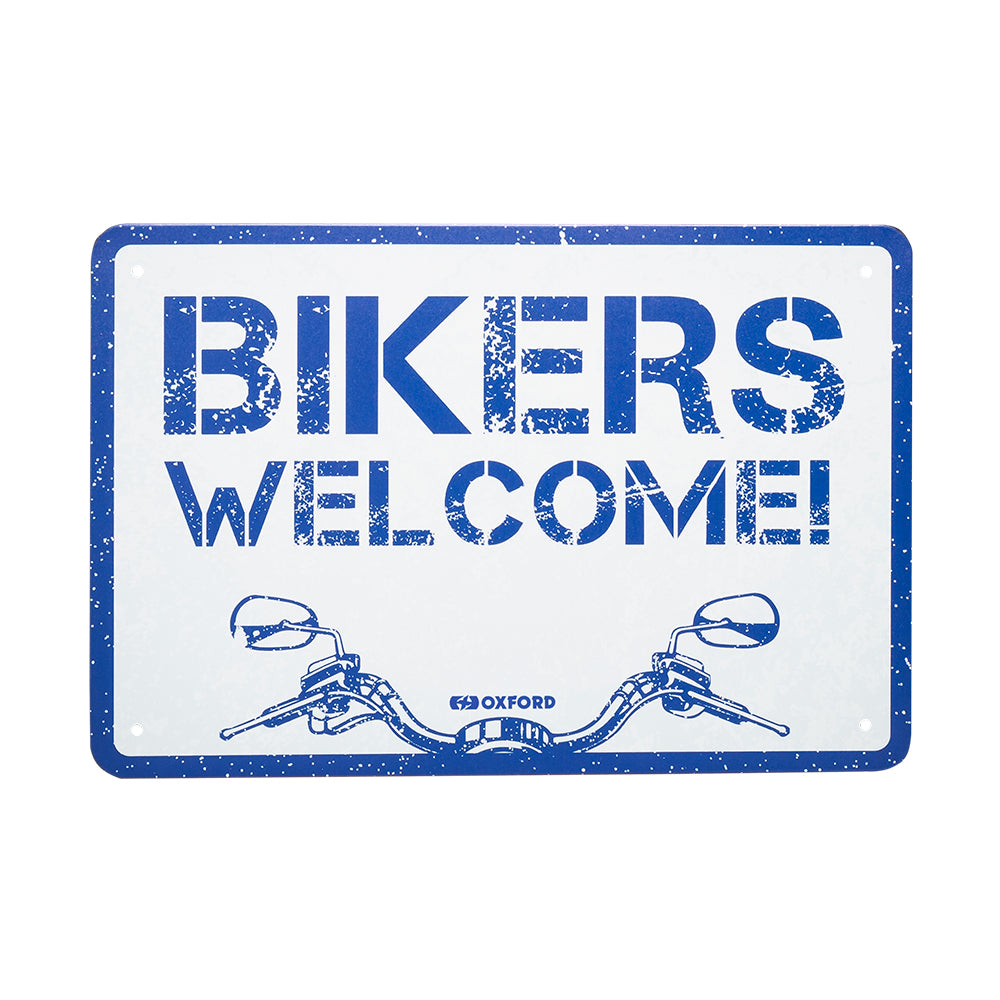 Oxford Welcome Garage Metal Sign - 30cm x 20cm x 0.25mm FREE 1 YEAR Returns, FREE UK Delivery | ThrottleChimp