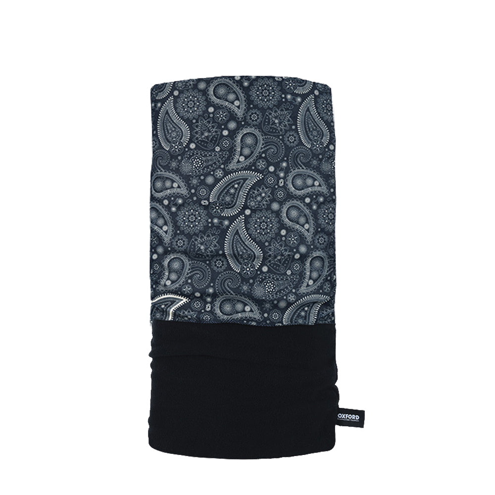 Oxford Snug Thermal Head & Neckwear MC Paisley Navy FREE 1 YEAR Returns, FREE UK Delivery | ThrottleChimp