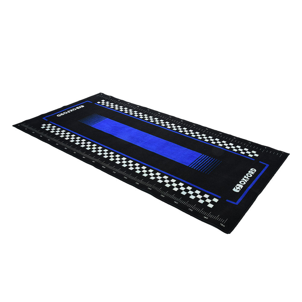 Oxford Pitlane Workshop Mat Yama Blue / Black - 200 x 100cm FREE 1 YEAR Returns, FREE UK Delivery | ThrottleChimp
