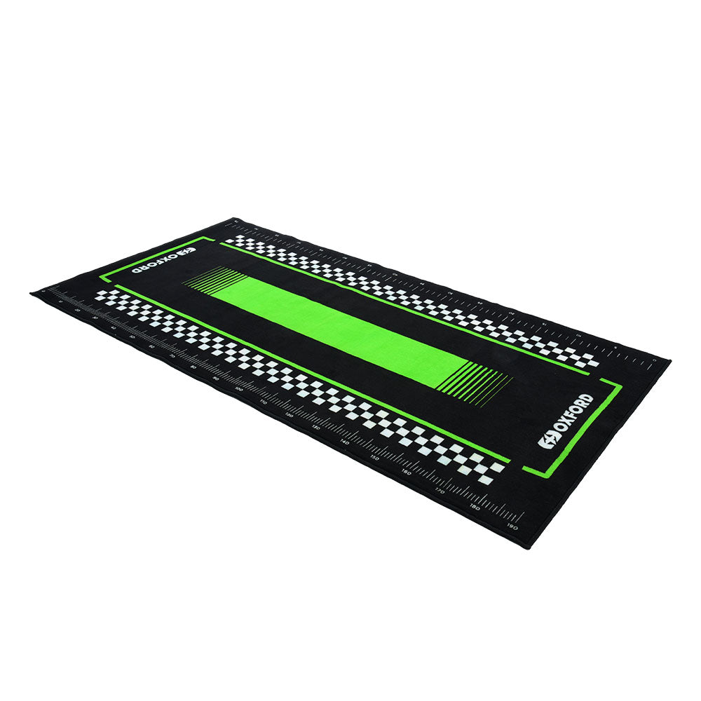 Oxford Pitlane Workshop Mat Green / Black - 200 x 100cm FREE 1 YEAR Returns, FREE UK Delivery | ThrottleChimp