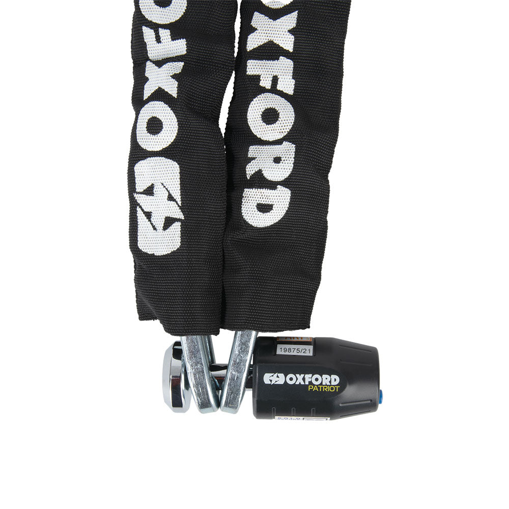 Oxford Patriot Chain Lock Black FREE 1 YEAR Returns, FREE UK Delivery | ThrottleChimp