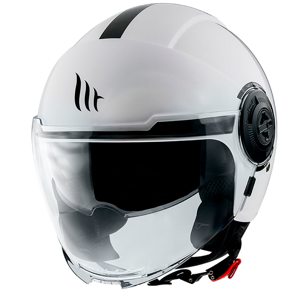 MT Viale Solid Open Face Helmet Pearl White FREE 1 YEAR Returns, FREE UK Delivery | ThrottleChimp