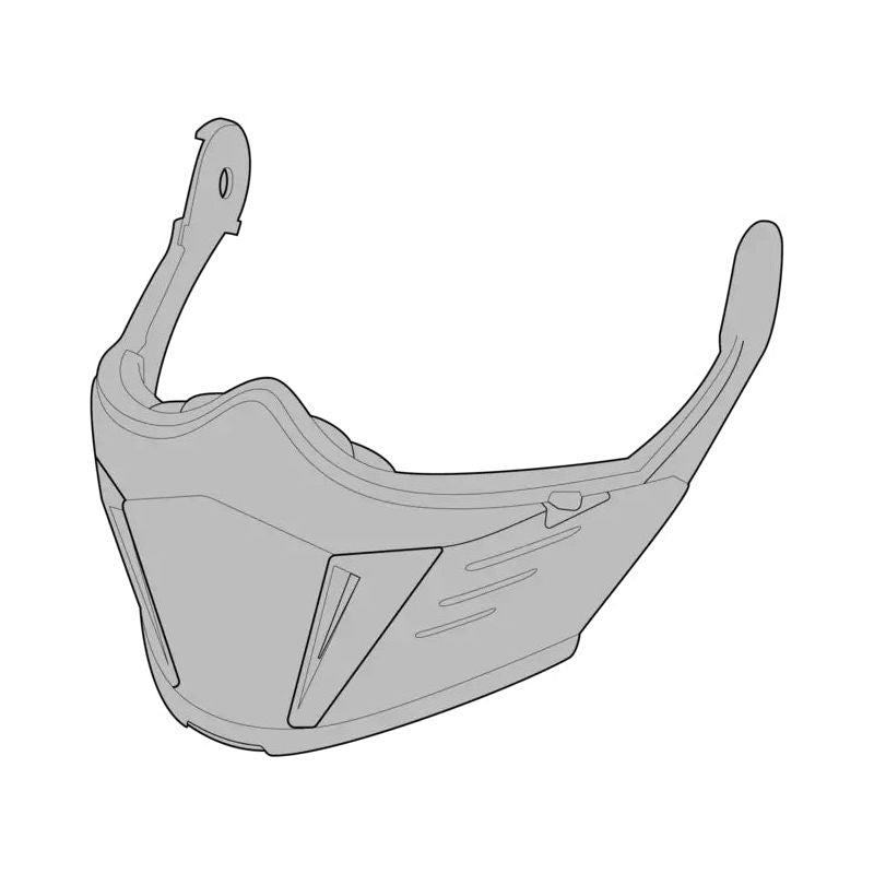 Simpson Chin Bar White For Darksome Helmets FREE 1 YEAR Returns, FREE UK Delivery | ThrottleChimp