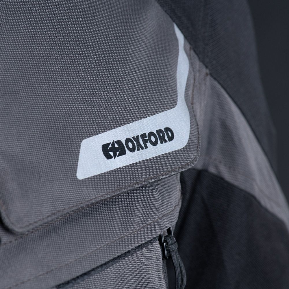 Oxford Rockland Textile Jacket Charcoal / Black / Red FREE 1 YEAR Returns, FREE UK Delivery | ThrottleChimp