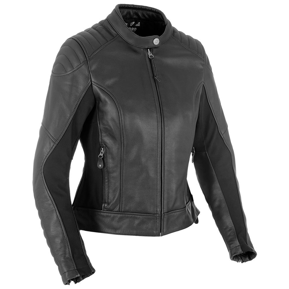 Oxford Beckley Ladies Leather Jacket Black FREE 1 YEAR Returns, FREE UK Delivery | ThrottleChimp