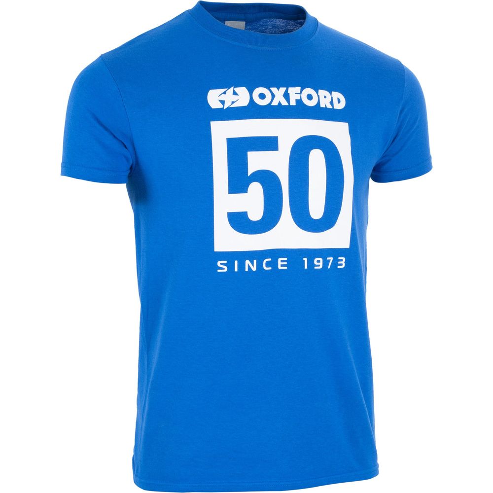 Oxford 50 Year Anniversary T-Shirt Blue FREE 1 YEAR Returns, FREE UK Delivery | ThrottleChimp