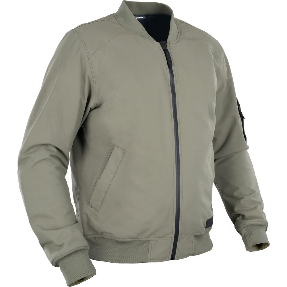 Oxford Bomber Dry2Dry Textile Jacket Khaki FREE 1 YEAR Returns, FREE UK Delivery | ThrottleChimp