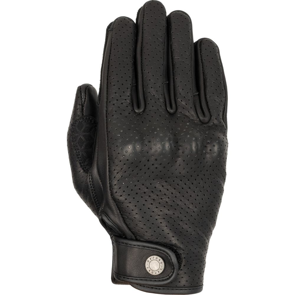 Oxford Henlow Air Leather Gloves Black FREE 1 YEAR Returns, FREE UK Delivery | ThrottleChimp