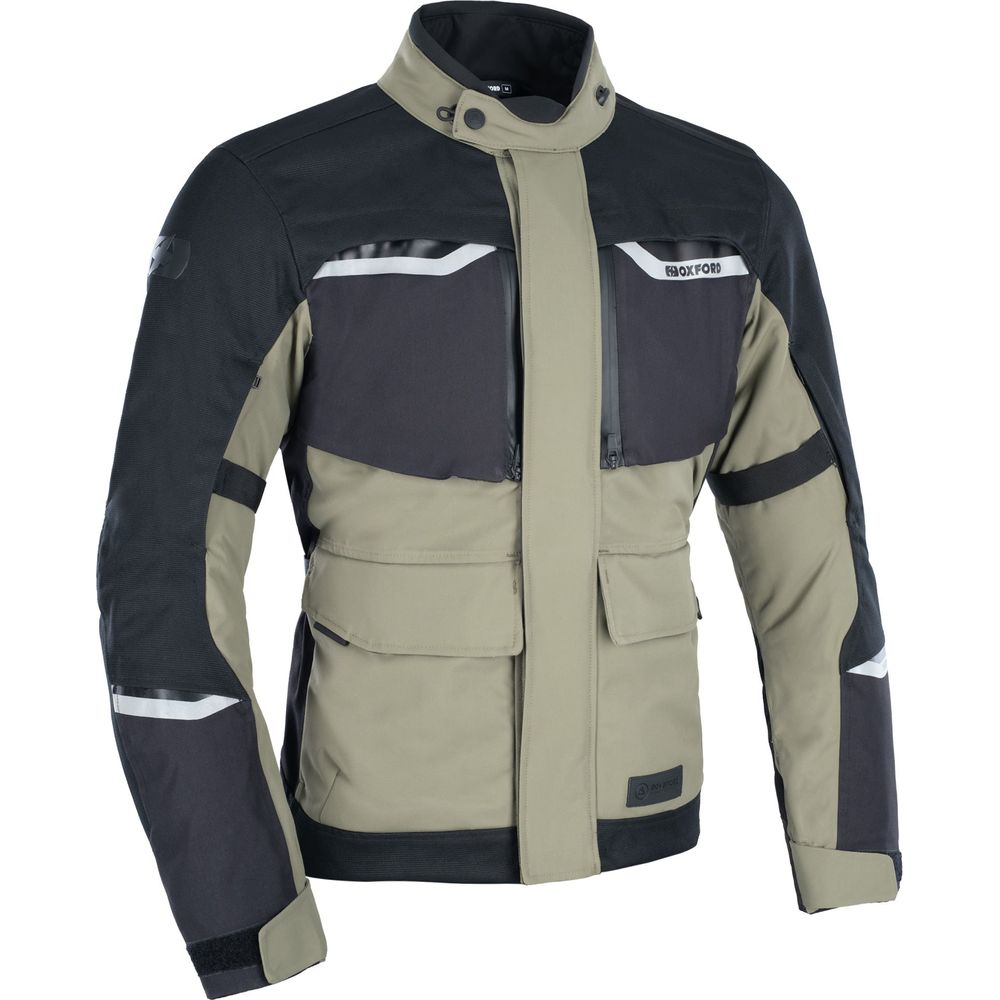 Oxford Mondial 2.0 Textile Jacket Black / Olive FREE 1 YEAR Returns, FREE UK Delivery | ThrottleChimp
