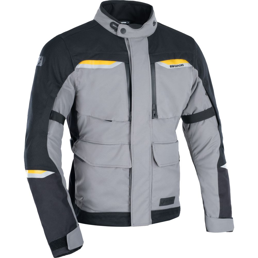 Oxford Mondial 2.0 Textile Jacket Black / Grey FREE 1 YEAR Returns, FREE UK Delivery | ThrottleChimp