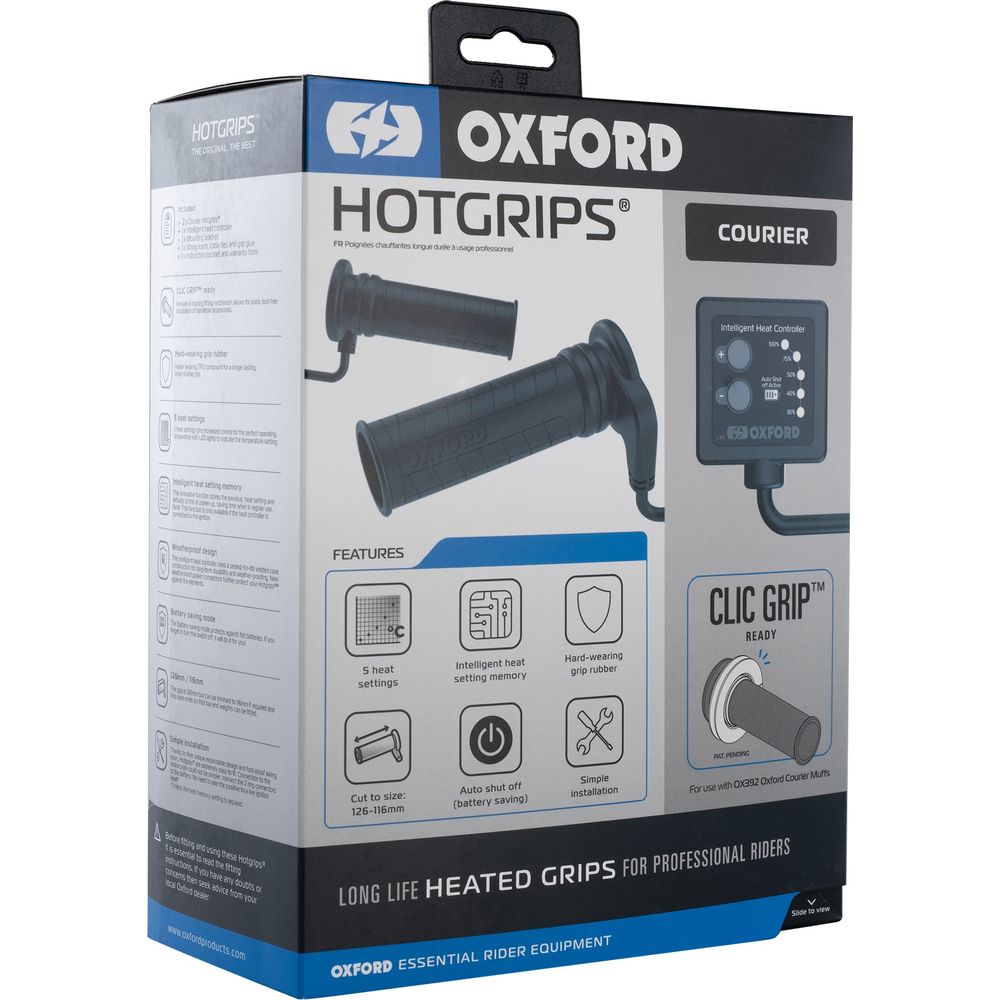 Oxford Advanced Courier HotGrips Black FREE 1 YEAR Returns, FREE UK Delivery | ThrottleChimp