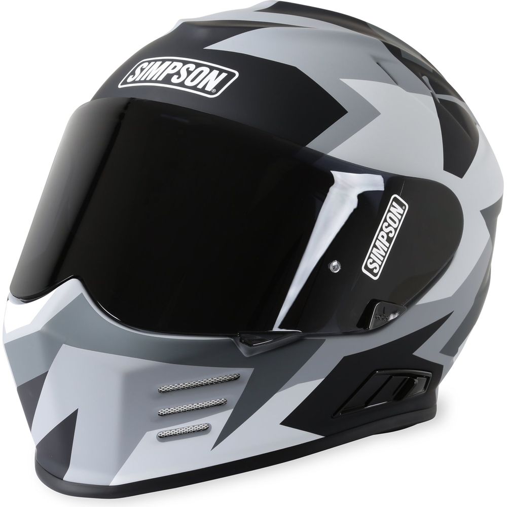 Simpson Venom Have Blue ECE 22.06 Full Face Helmet Grey / Charcoal FREE 1 YEAR Returns, FREE UK Delivery | ThrottleChimp