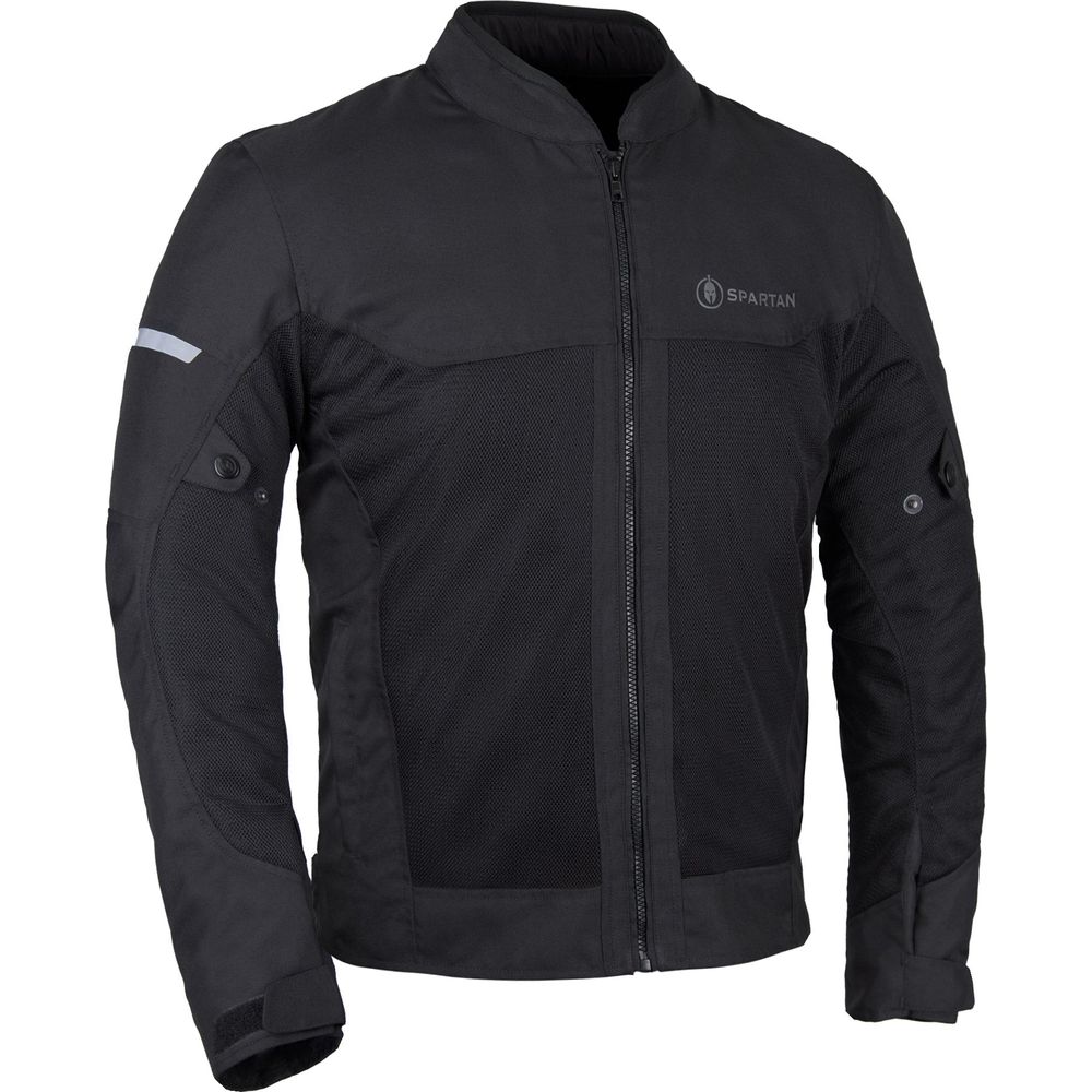Spartan Air Textile Jacket Stealth Black FREE 1 YEAR Returns, FREE UK Delivery | ThrottleChimp
