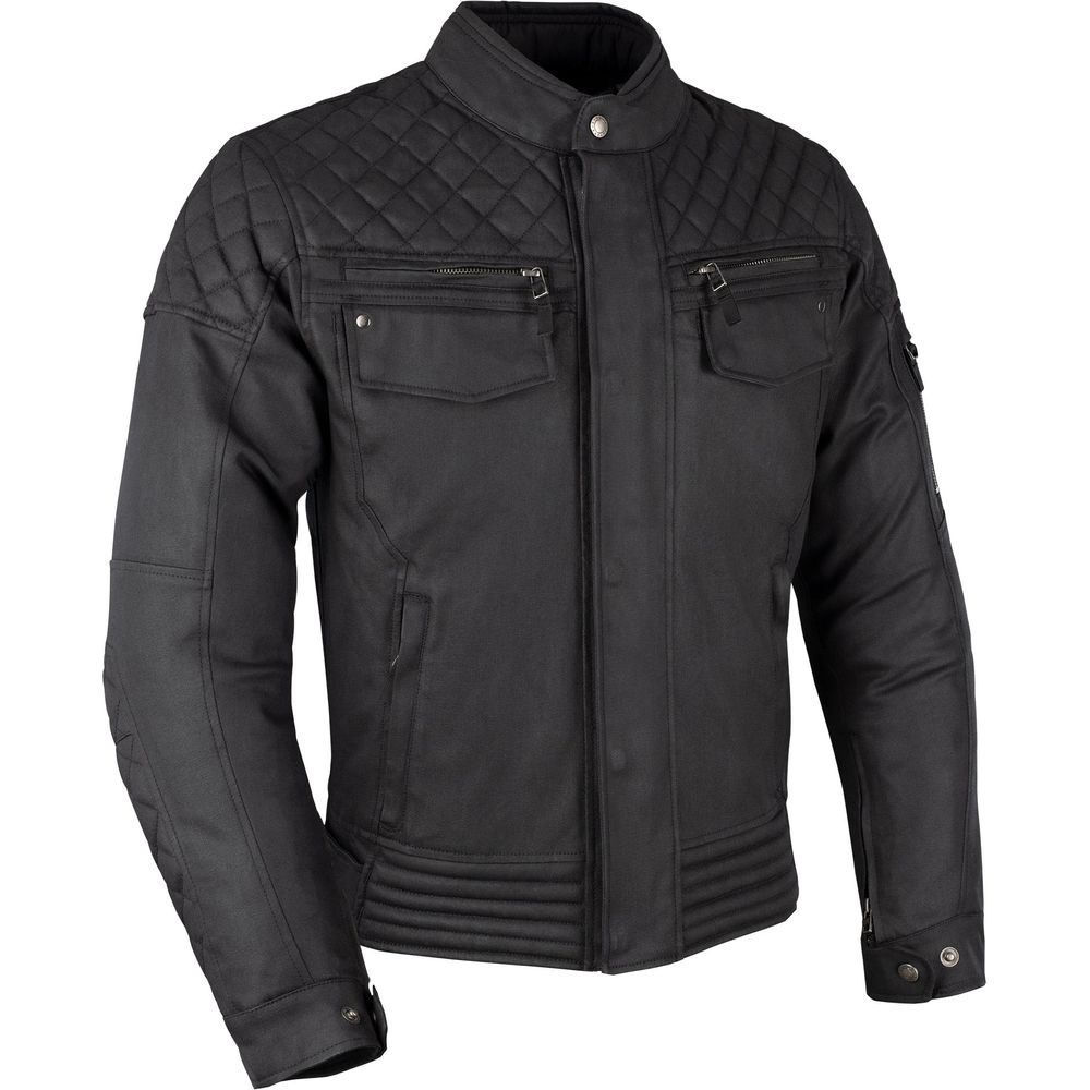 Oxford Hardwick Textile Jacket Black FREE 1 YEAR Returns, FREE UK Delivery | ThrottleChimp