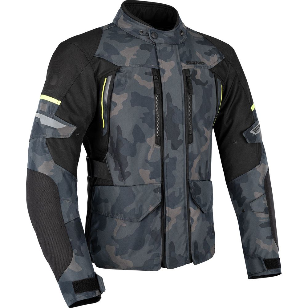 Oxford Calgary 2.0 Dry2Dry Textile Jacket Black / Camo FREE 1 YEAR Returns, FREE UK Delivery | ThrottleChimp