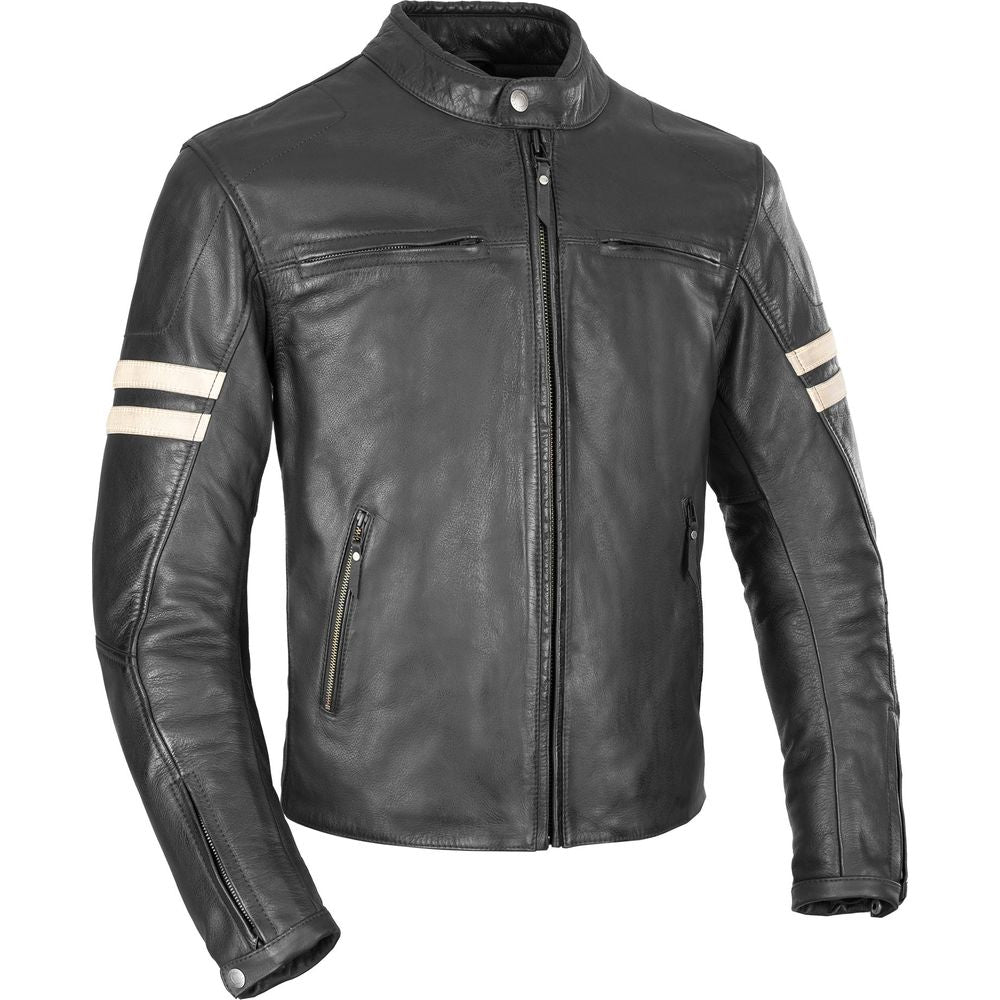 Oxford Holton Leather Jacket Black FREE 1 YEAR Returns, FREE UK Delivery | ThrottleChimp