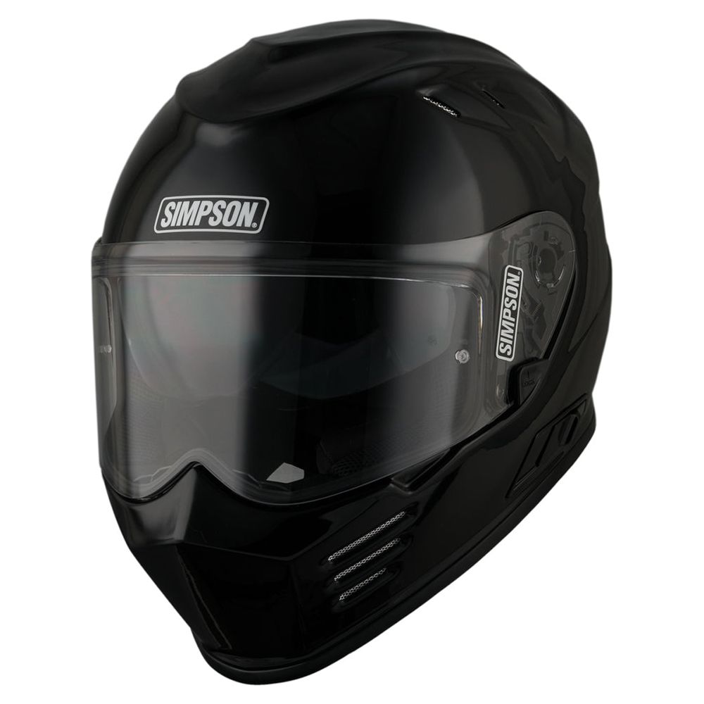Simpson Venom Solid ECE 22.06 Full Face Helmet Gloss Black FREE 1 YEAR Returns, FREE UK Delivery | ThrottleChimp