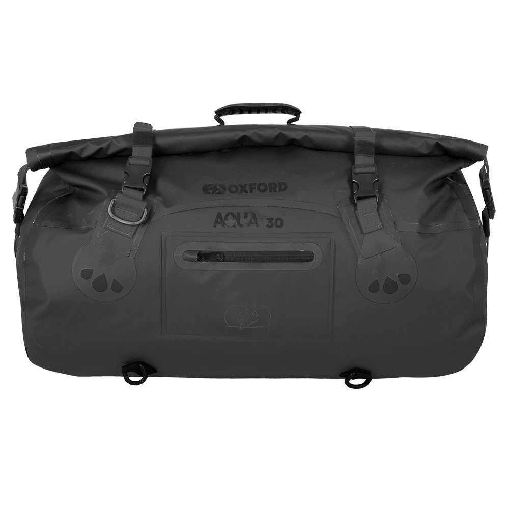 Oxford Aqua T30 Roll Bag Black - 30 Litres FREE 1 YEAR Returns, FREE UK Delivery | ThrottleChimp
