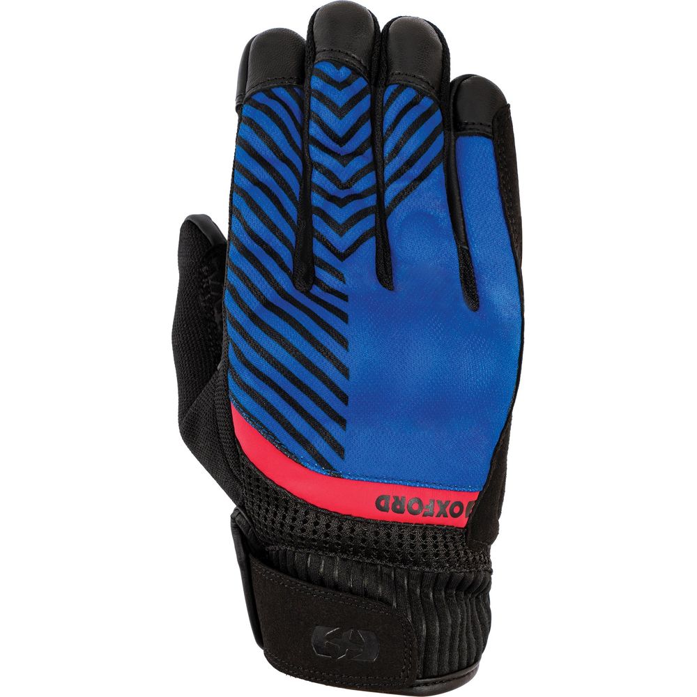 Oxford Byron Textile Gloves Blue / Red FREE 1 YEAR Returns, FREE UK Delivery | ThrottleChimp