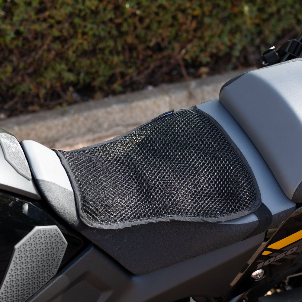 Oxford Cool Seat Cover Black For Adventure & Touring Motorcycle - 360 x 280 x 10mm FREE 1 YEAR Returns, FREE UK Delivery | ThrottleChimp
