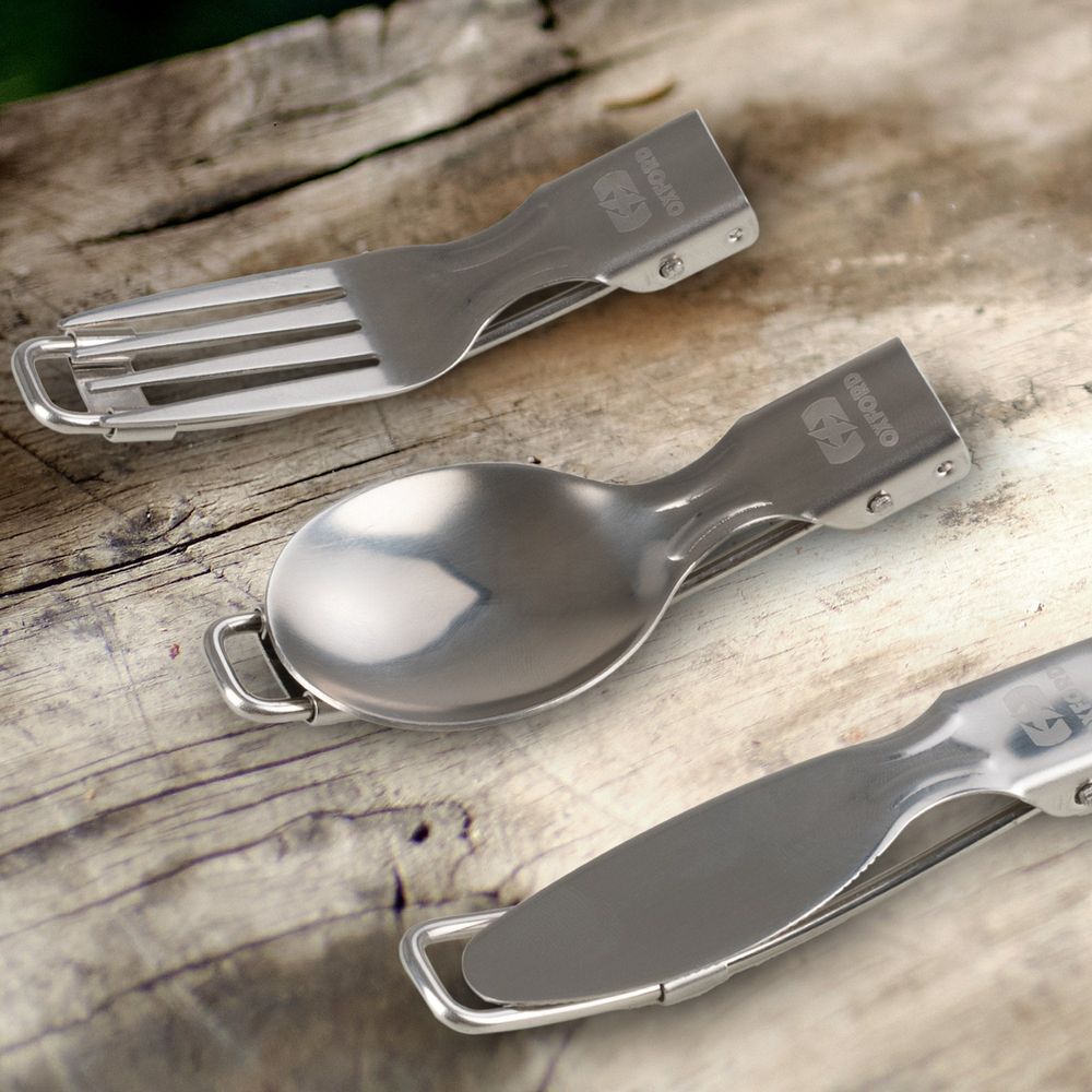 Oxford Camping Cutlery Silver FREE 1 YEAR Returns, FREE UK Delivery | ThrottleChimp