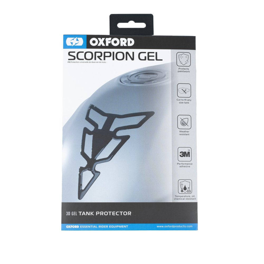 Oxford Scorpion Gel Tank Pad Black FREE 1 YEAR Returns, FREE UK Delivery | ThrottleChimp