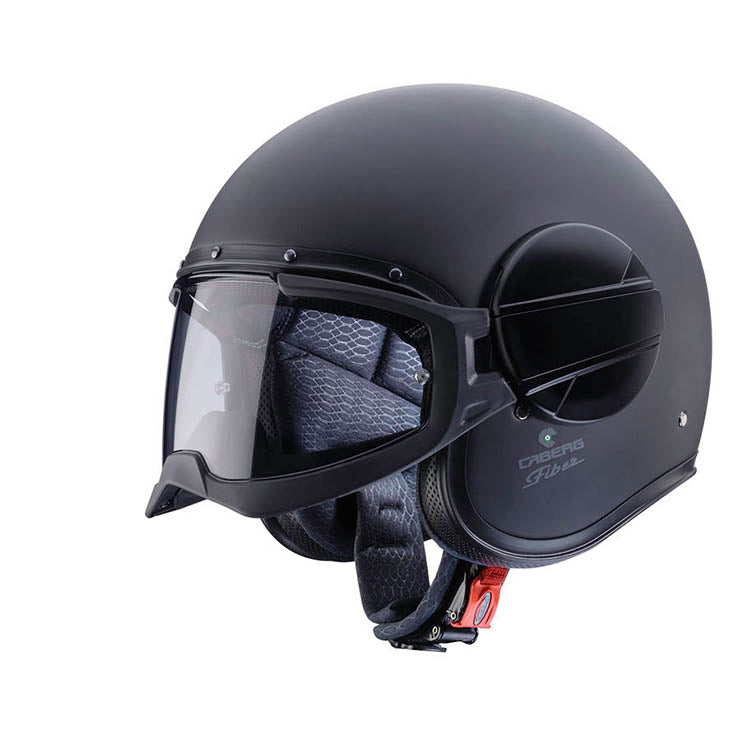 Caberg Jet Ghost X Plain Open Face Helmet Matt Black FREE 1 YEAR Returns, FREE UK Delivery | ThrottleChimp