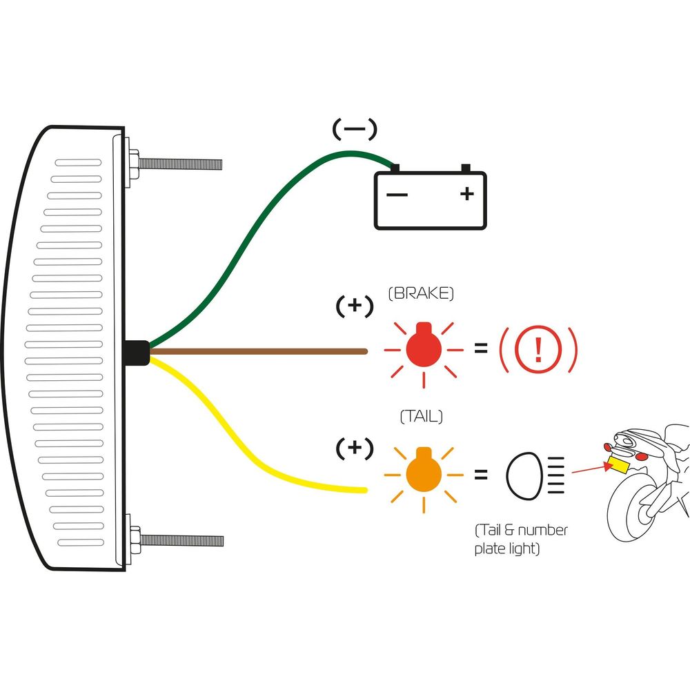 Oxford Eyeshot Motorcycle Tail Light Clear FREE 1 YEAR Returns, FREE UK Delivery | ThrottleChimp