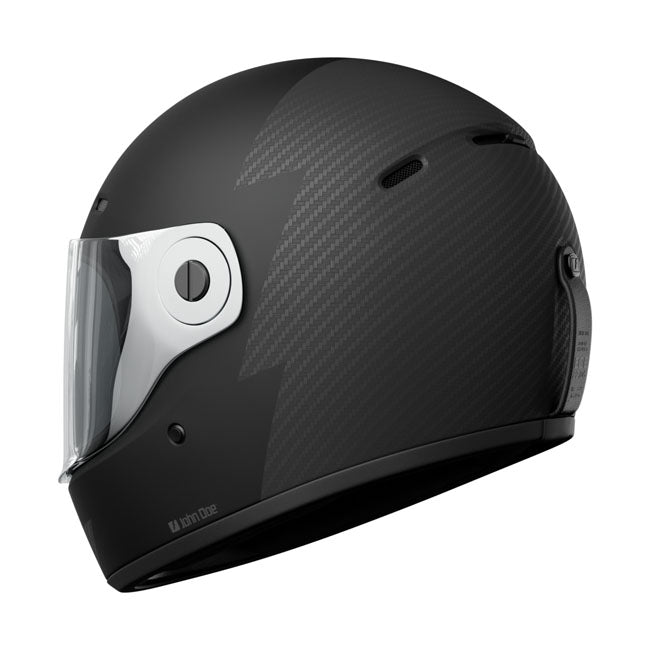 John Doe JD/One Signature Frozen Full Face Helmet Black / Carbon FREE 1 YEAR Returns, FREE UK Delivery | ThrottleChimp