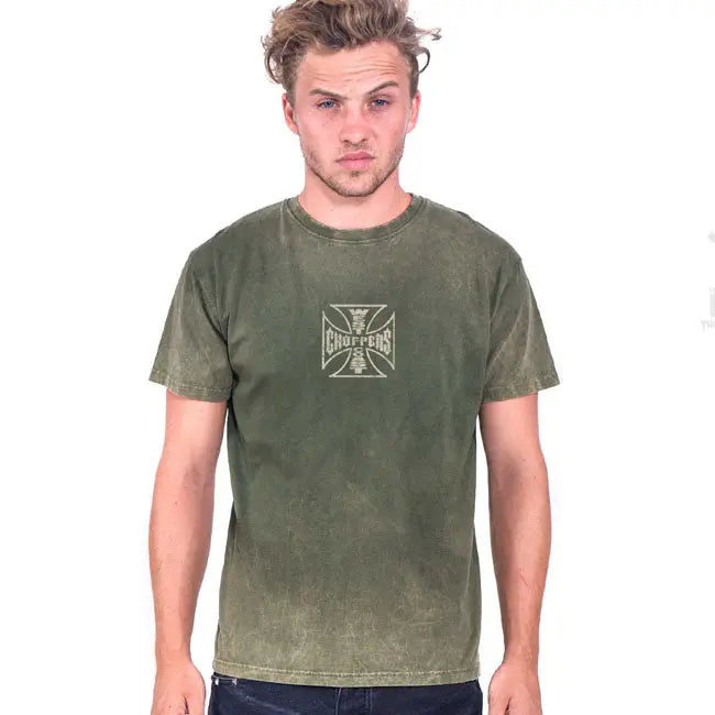 West Coast Choppers Loud Pipes T-Shirt Vintage Green