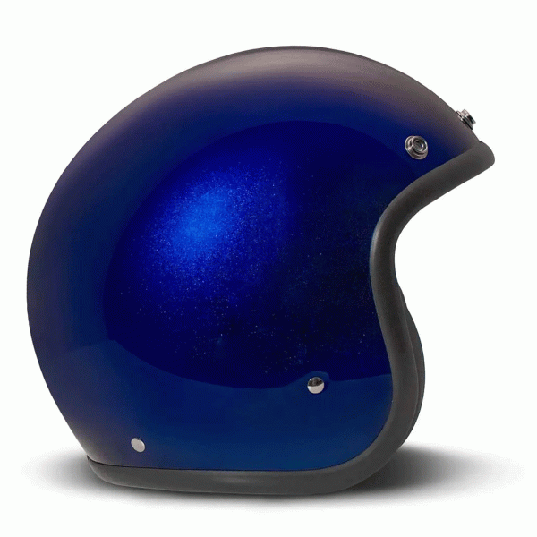 DMD Retro Jet Open Face Helmet Deep Blue FREE UK Delivery, FREE 365 Day Returns | Moto Central