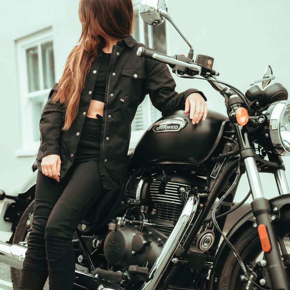Oxford Kickback 2.0 Ladies Shirt Black FREE 1 YEAR Returns, FREE UK Delivery | ThrottleChimp