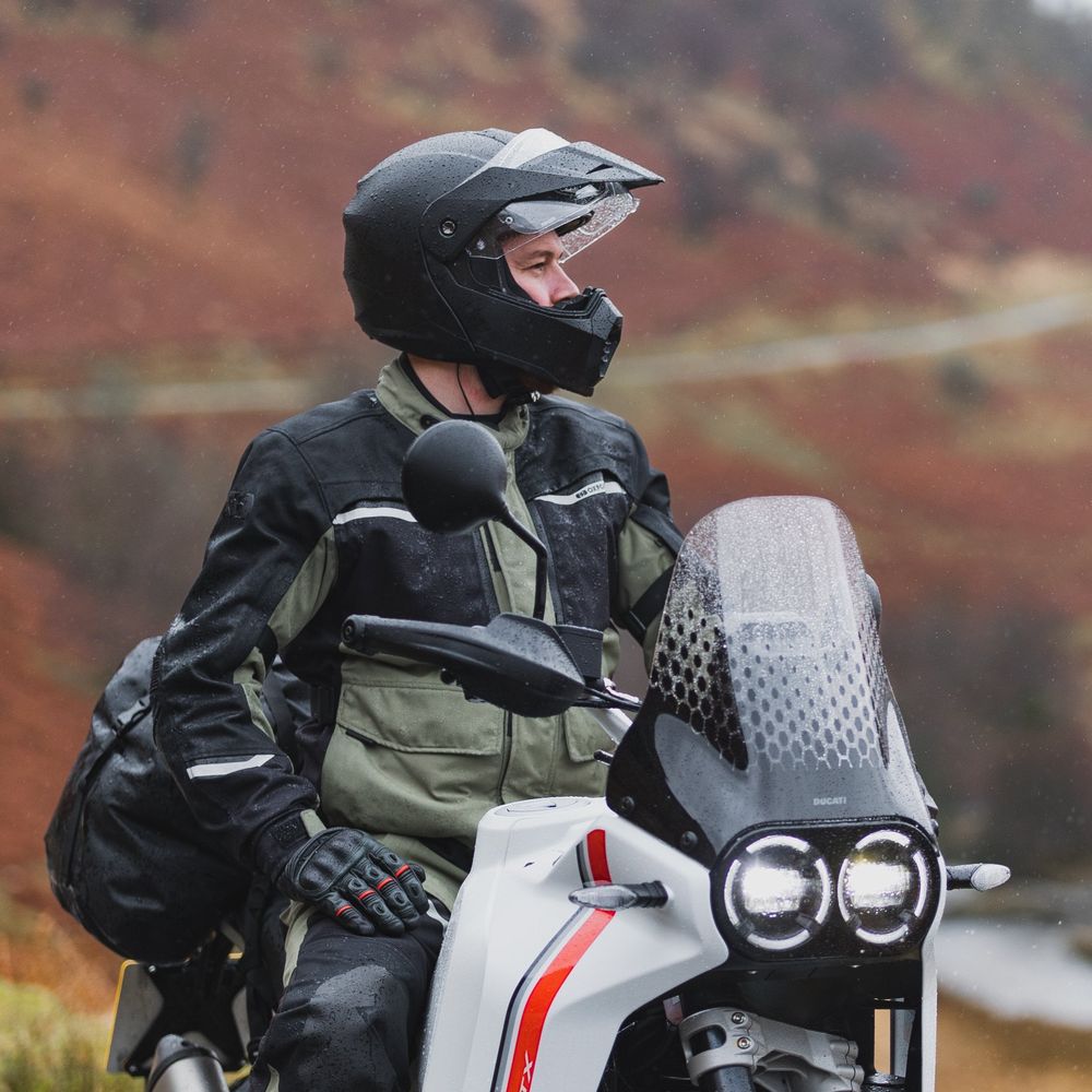 Oxford Mondial 2.0 Textile Jacket Black / Olive FREE 1 YEAR Returns, FREE UK Delivery | ThrottleChimp