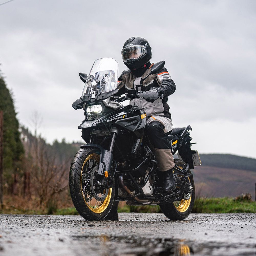 Oxford Stormland Dry2Dry Textile Trouser Desert / Black / Orange FREE 1 YEAR Returns, FREE UK Delivery | ThrottleChimp