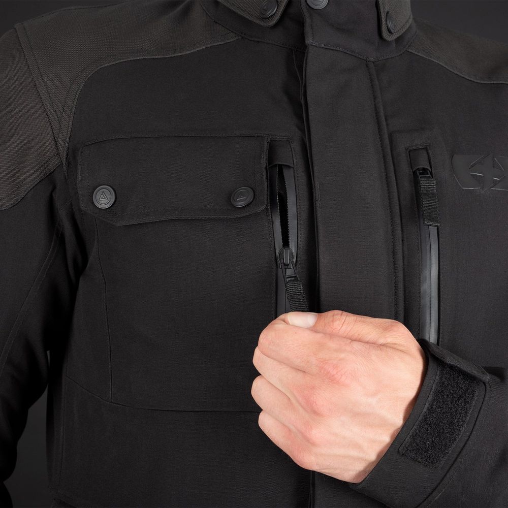 Oxford Barkston Dry2Dry Textile Jacket Black FREE 1 YEAR Returns, FREE UK Delivery | ThrottleChimp